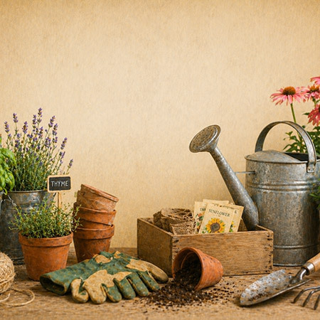 A garden scene